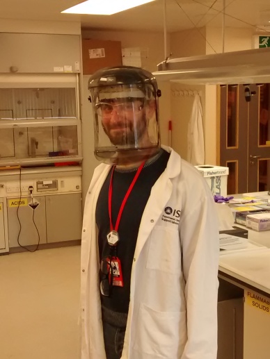 Salvatore trying to perform experiments in a safe way in the Neutron facility in the Oxfordshire